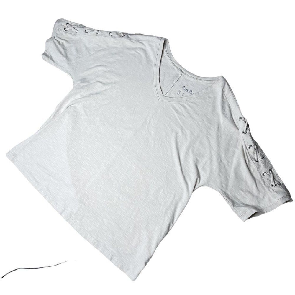 ANYBODY Cozy Knit Lace Up Sleeve Top  - Picture 3 of 9